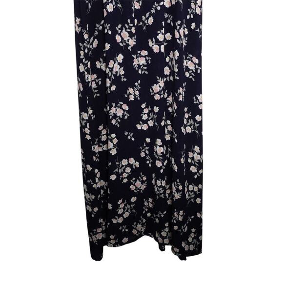 New Hanyagediao Women's Floral Maxi Polyester Crepe Dress 3/4 Sleeve Casual - Picture 2 of 7